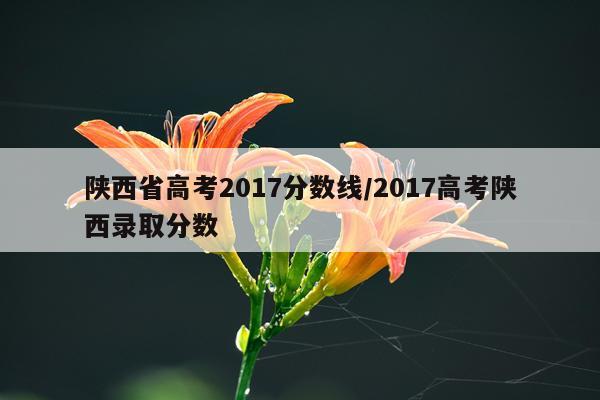 陕西省高考2017分数线/2017高考陕西录取分数