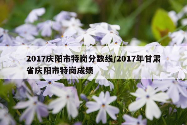 2017庆阳市特岗分数线/2017年甘肃省庆阳市特岗成绩