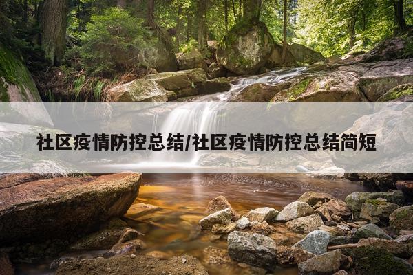 社区疫情防控总结/社区疫情防控总结简短