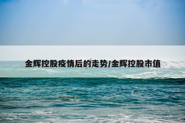 金辉控股疫情后的走势/金辉控股市值