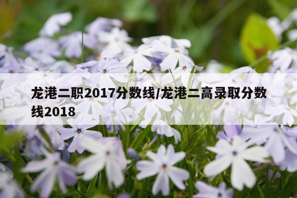 龙港二职2017分数线/龙港二高录取分数线2018