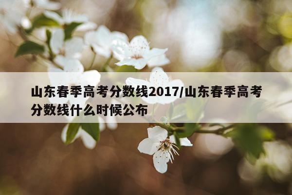 山东春季高考分数线2017/山东春季高考分数线什么时候公布
