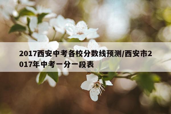 2017西安中考各校分数线预测/西安市2017年中考一分一段表