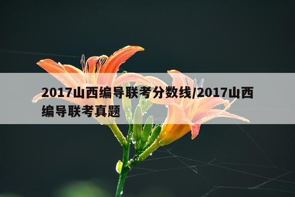 2017山西编导联考分数线/2017山西编导联考真题