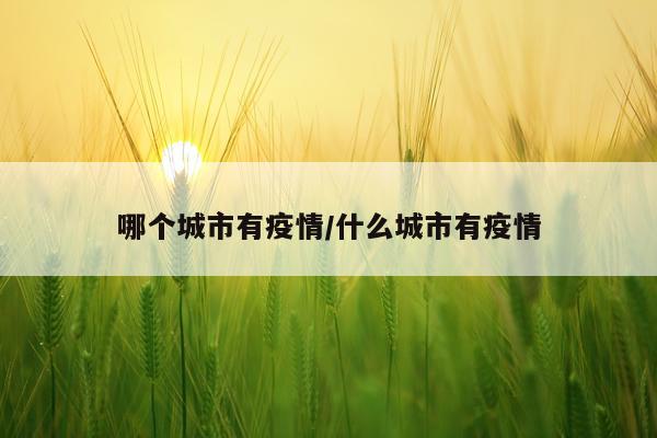哪个城市有疫情/什么城市有疫情