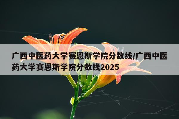 广西中医药大学赛恩斯学院分数线/广西中医药大学赛恩斯学院分数线2025