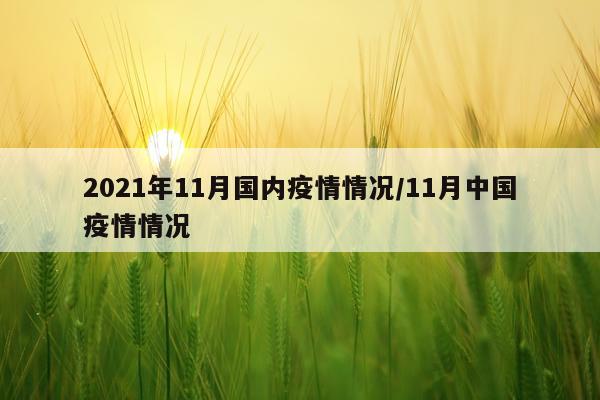 2021年11月国内疫情情况/11月中国疫情情况