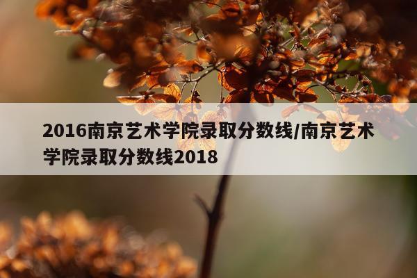 2016南京艺术学院录取分数线/南京艺术学院录取分数线2018
