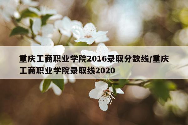 重庆工商职业学院2016录取分数线/重庆工商职业学院录取线2020