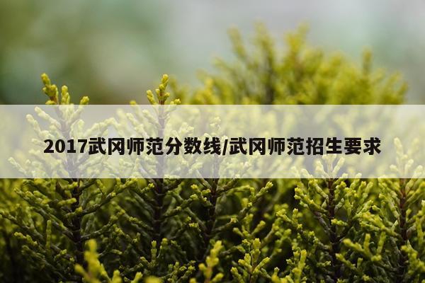 2017武冈师范分数线/武冈师范招生要求