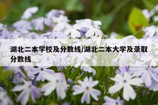 湖北二本学校及分数线/湖北二本大学及录取分数线
