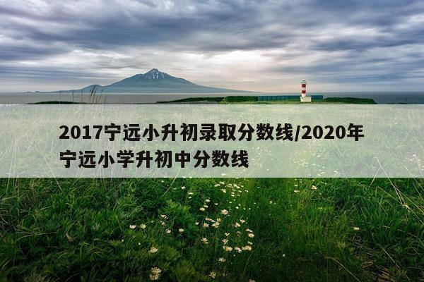 2017宁远小升初录取分数线/2020年宁远小学升初中分数线