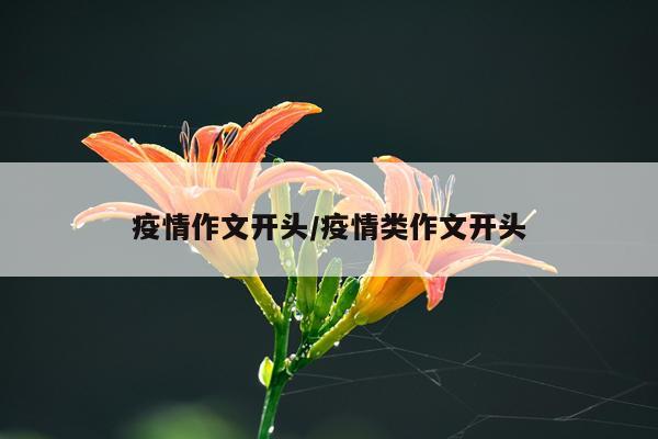 疫情作文开头/疫情类作文开头