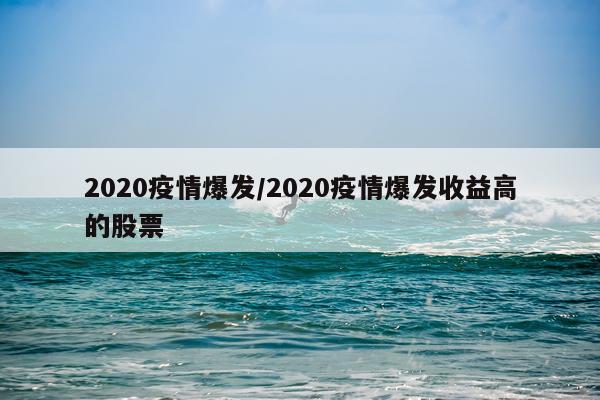 2020疫情爆发/2020疫情爆发收益高的股票