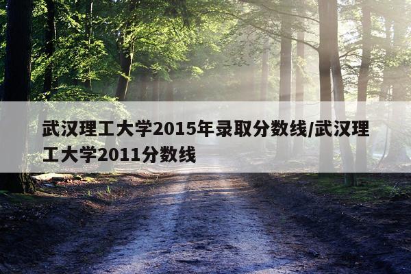 武汉理工大学2015年录取分数线/武汉理工大学2011分数线