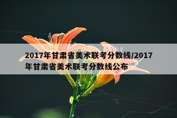 2017年甘肃省美术联考分数线/2017年甘肃省美术联考分数线公布