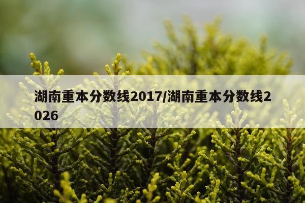 湖南重本分数线2017/湖南重本分数线2026