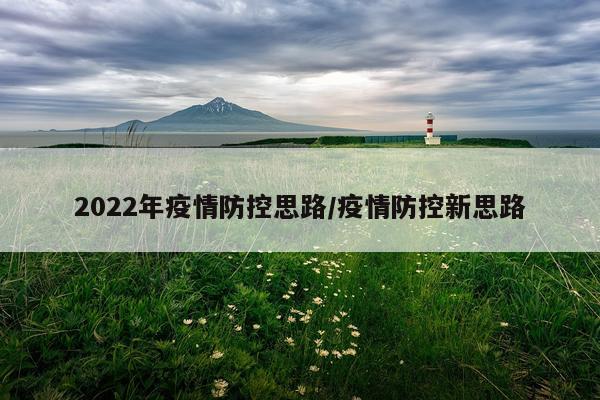 2022年疫情防控思路/疫情防控新思路
