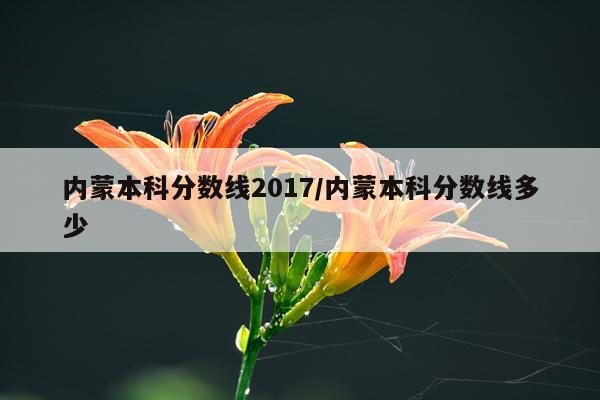 内蒙本科分数线2017/内蒙本科分数线多少