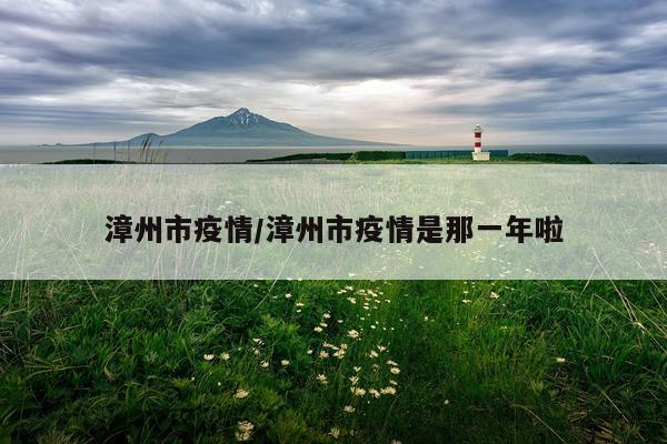 漳州市疫情/漳州市疫情是那一年啦