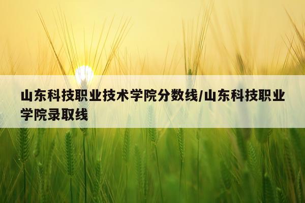 山东科技职业技术学院分数线/山东科技职业学院录取线