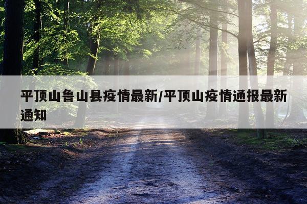 平顶山鲁山县疫情最新/平顶山疫情通报最新通知