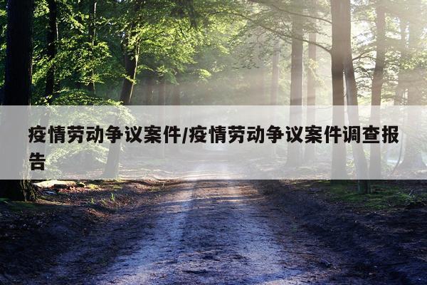 疫情劳动争议案件/疫情劳动争议案件调查报告