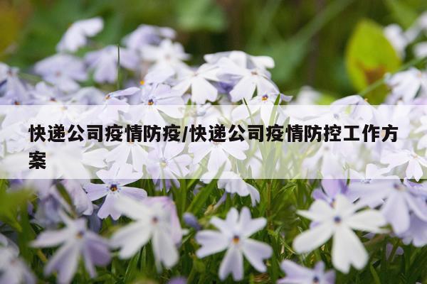 快递公司疫情防疫/快递公司疫情防控工作方案