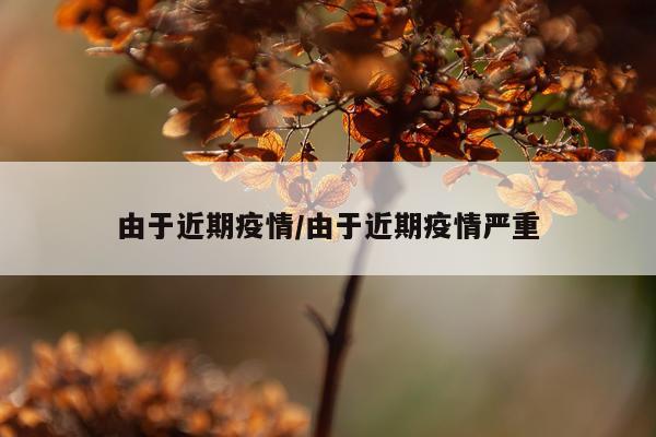 由于近期疫情/由于近期疫情严重