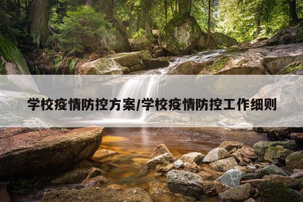 学校疫情防控方案/学校疫情防控工作细则