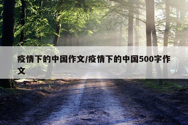 疫情下的中国作文/疫情下的中国500字作文