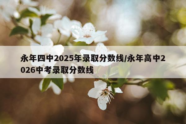 永年四中2025年录取分数线/永年高中2026中考录取分数线
