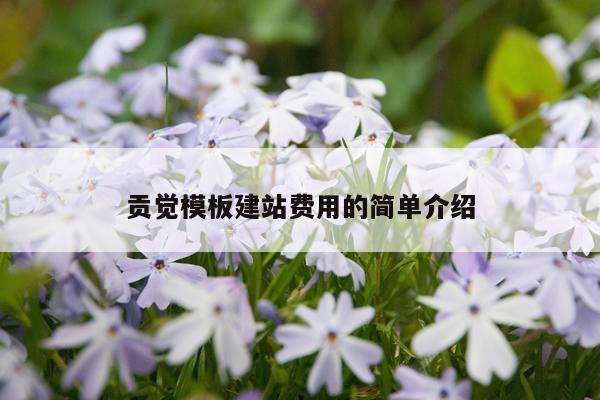 贡觉模板建站费用的简单介绍