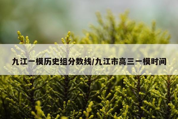 九江一模历史组分数线/九江市高三一模时间