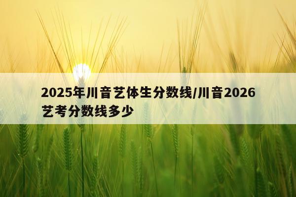 2025年川音艺体生分数线/川音2026艺考分数线多少