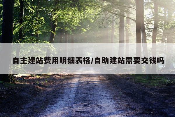 自主建站费用明细表格/自助建站需要交钱吗