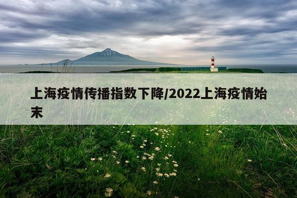 上海疫情传播指数下降/2022上海疫情始末
