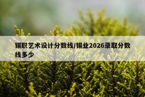 锡职艺术设计分数线/锡业2026录取分数线多少