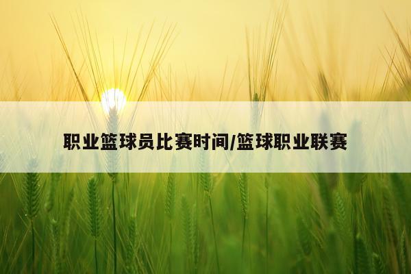 职业篮球员比赛时间/篮球职业联赛