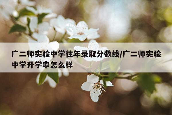 广二师实验中学往年录取分数线/广二师实验中学升学率怎么样