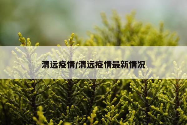 清远疫情/清远疫情最新情况