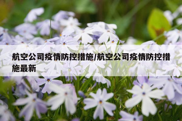 航空公司疫情防控措施/航空公司疫情防控措施最新