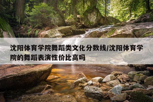 沈阳体育学院舞蹈类文化分数线/沈阳体育学院的舞蹈表演性价比高吗