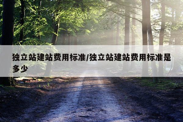 独立站建站费用标准/独立站建站费用标准是多少