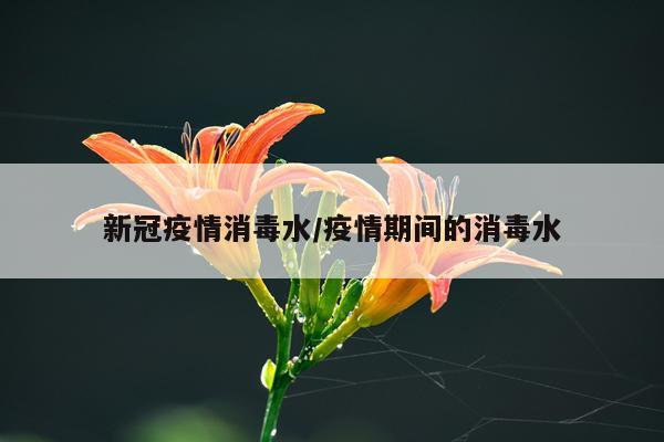 新冠疫情消毒水/疫情期间的消毒水