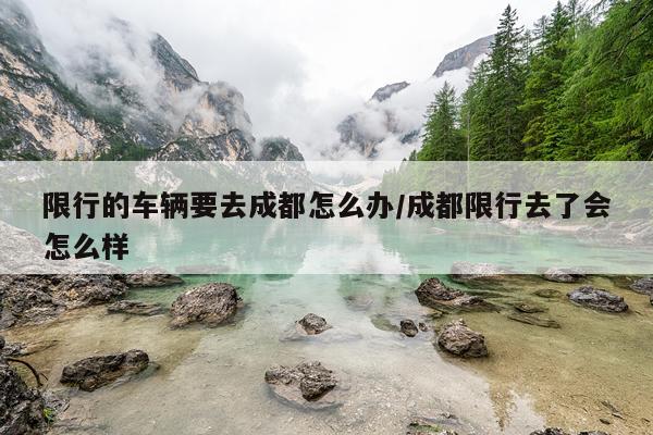限行的车辆要去成都怎么办/成都限行去了会怎么样