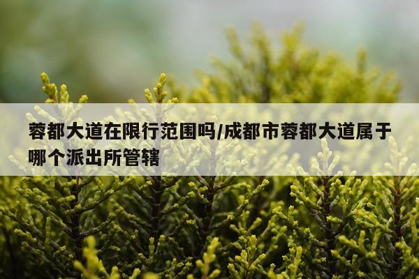蓉都大道在限行范围吗/成都市蓉都大道属于哪个派出所管辖