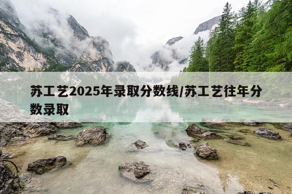苏工艺2025年录取分数线/苏工艺往年分数录取