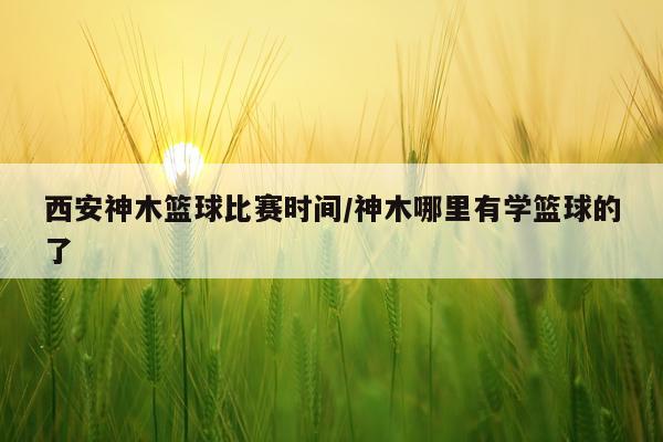 西安神木篮球比赛时间/神木哪里有学篮球的了