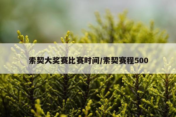 索契大奖赛比赛时间/索契赛程500